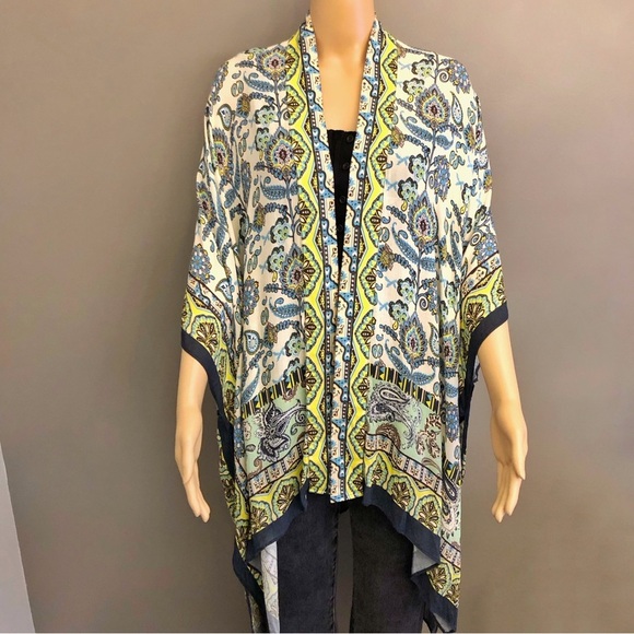 Oversized Presley Boho Festival Hippie Colorful Slouchy Pastel Kimono. - Picture 8 of 8